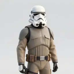 Clone trooper without a helmet