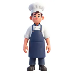 Starship cook in a galley apron