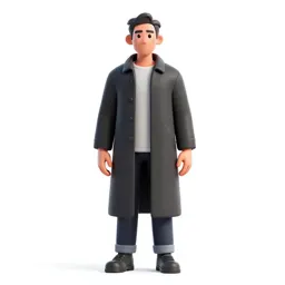 Street samurai in a long coat