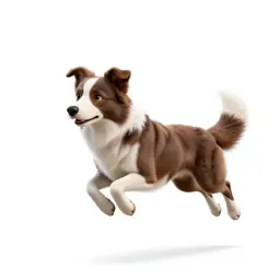 Border collie mid-leap