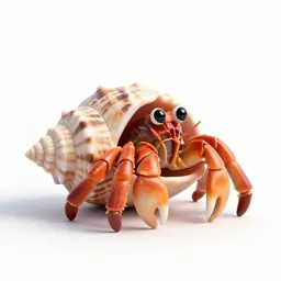 Hermit crab in a shell
