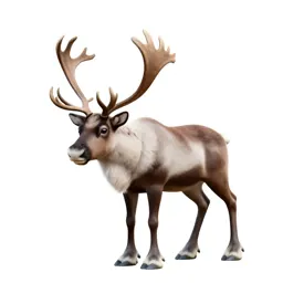 Reindeer with full antlers