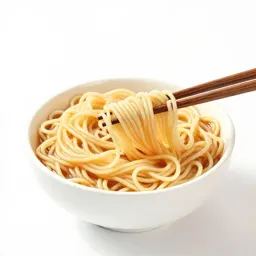 Bowl of noodles with chopsticks