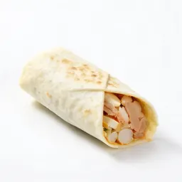 Burrito cut in half