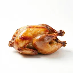 Roast chicken on a board