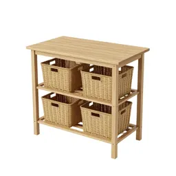 Changing table with baskets