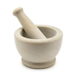 Marble mortar and pestle