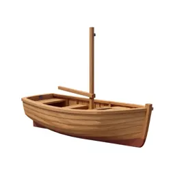 Wooden sailing dinghy