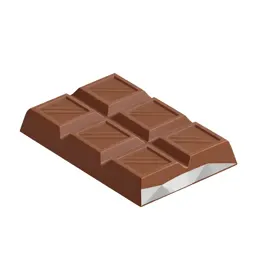 Chocolate bar in foil