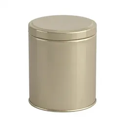 Cylindrical tea caddy tin