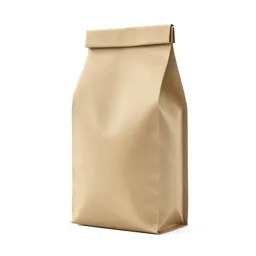 Kraft paper coffee bag with a valve