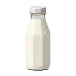 Milk bottle with a foil cap
