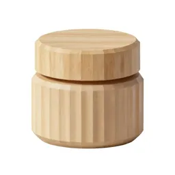Ribbed cosmetics jar