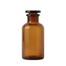 Amber glass apothecary bottle