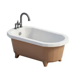 Bathing tub with a hose