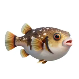 Pufferfish inflated
