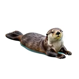 Sea otter floating