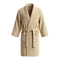 Waffle-weave bathrobe