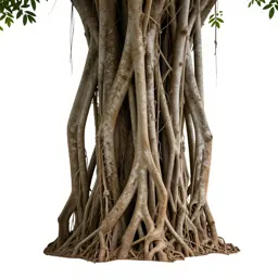 Banyan with aerial roots