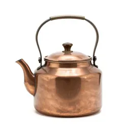 Copper kettle with patina