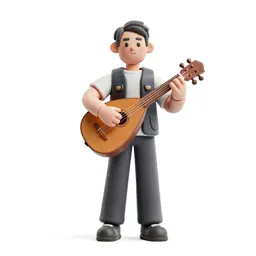 Bard with a travelling lute
