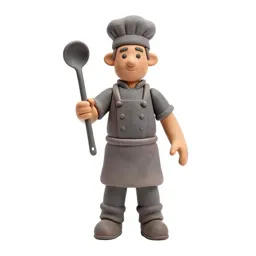 Halfling cook with a ladle