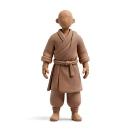 Monastic warrior with wrapped hands