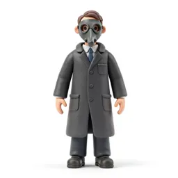 Plague doctor with a beaked mask