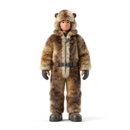 Snow-country hunter in furs