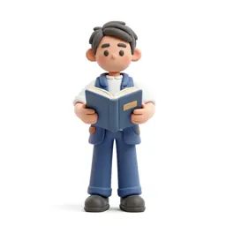Young apprentice with a spellbook