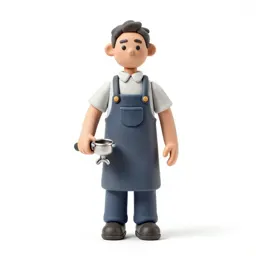 Barista with a portafilter