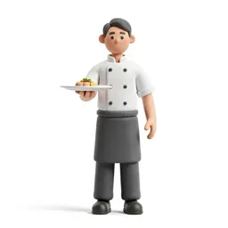 Chef plating a dish