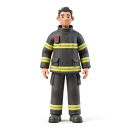 Firefighter in turnout gear