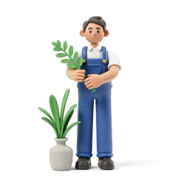 Florist arranging stems