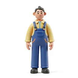 Lighthouse keeper in oilskins