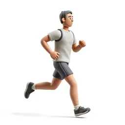 Long-distance runner mid-stride