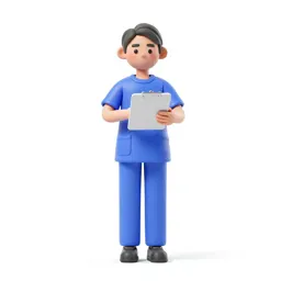 Nurse checking a chart