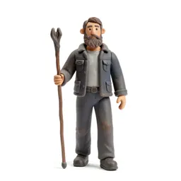 Shepherd with a crook
