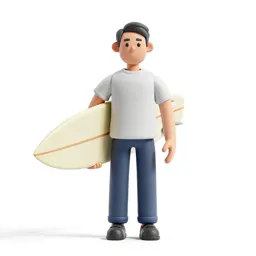 Surfer carrying a board