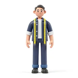 Tailor with a tape measure