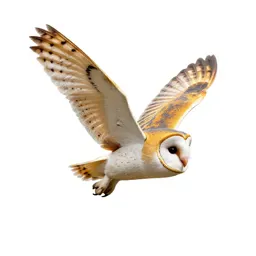 Barn owl in flight