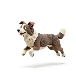 Border collie mid-leap
