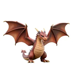 Dragon with folded wings
