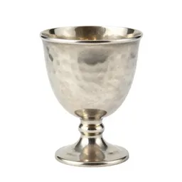 Goblet of hammered silver