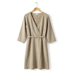 Wrap dress on a hanger