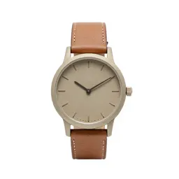Wristwatch with a leather strap