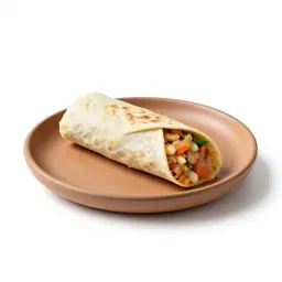 Burrito cut in half