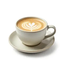 Flat white in a ceramic cup