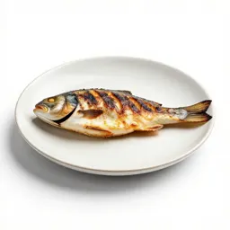 Grilled fish on a plate