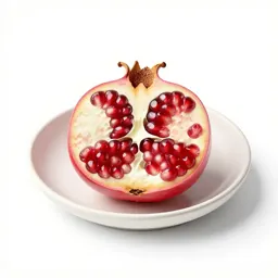 Pomegranate halved